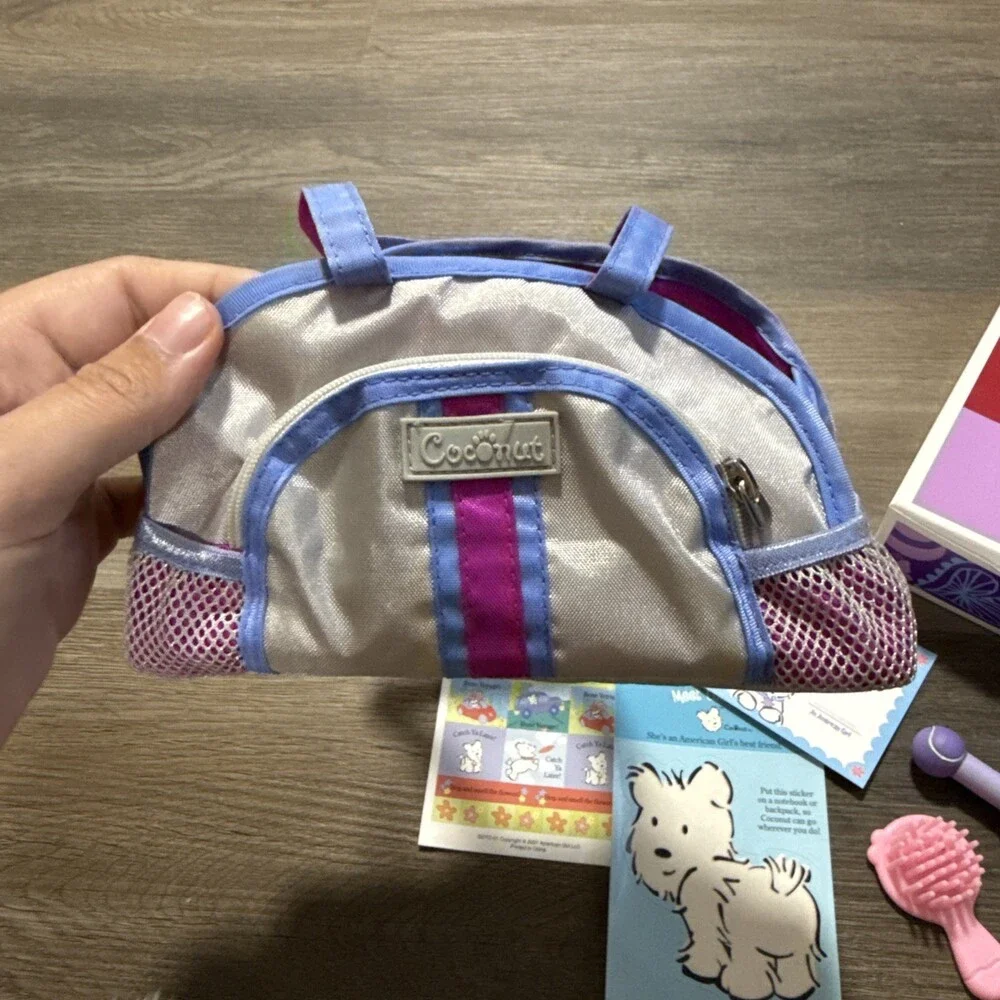 American Girl Coconut Dog NIB With Carrier & Accessories